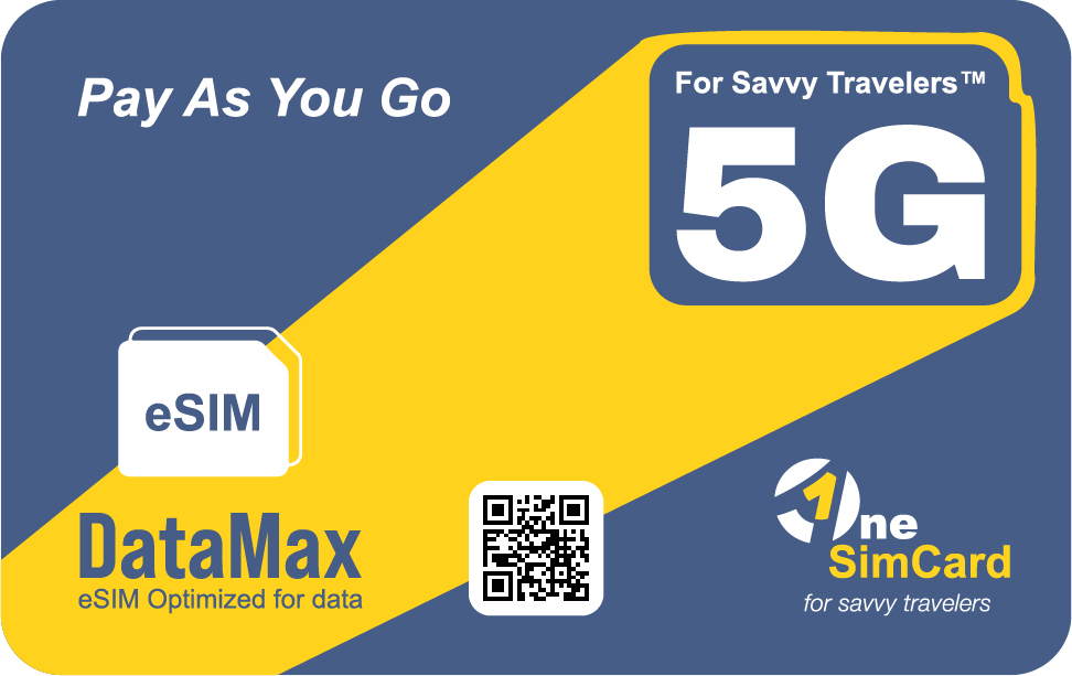 DataMax eSIM SIM Card for International travel