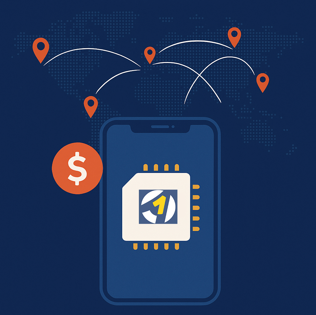 OneSimCard World eSIM connecting across the world