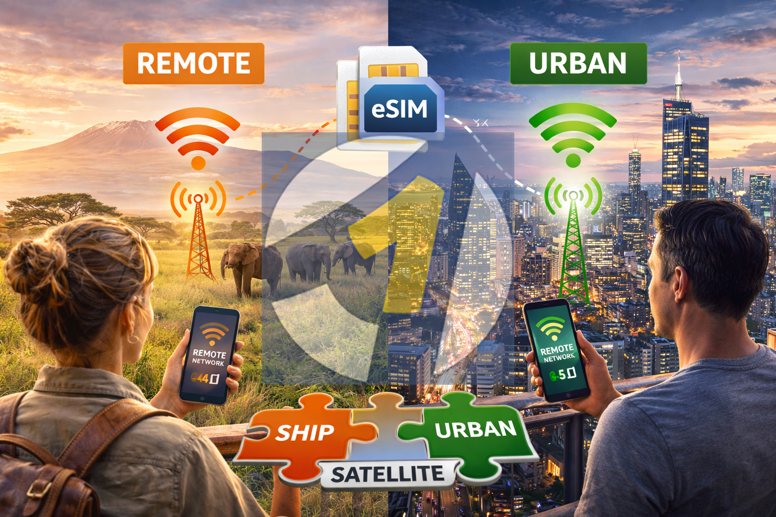 eSIMs keep you connected from safari to skyscrapers