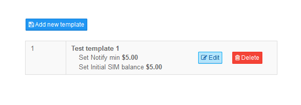 IoT SIM Settings Template