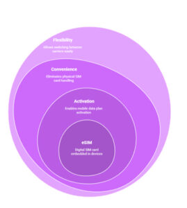Image describing what are the advantages of eSIM